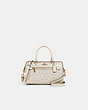 COACH®,ROWAN SATCHEL BAG IN SIGNATURE LEATHER,Leather,Medium,Gold/Chalk,Front View
