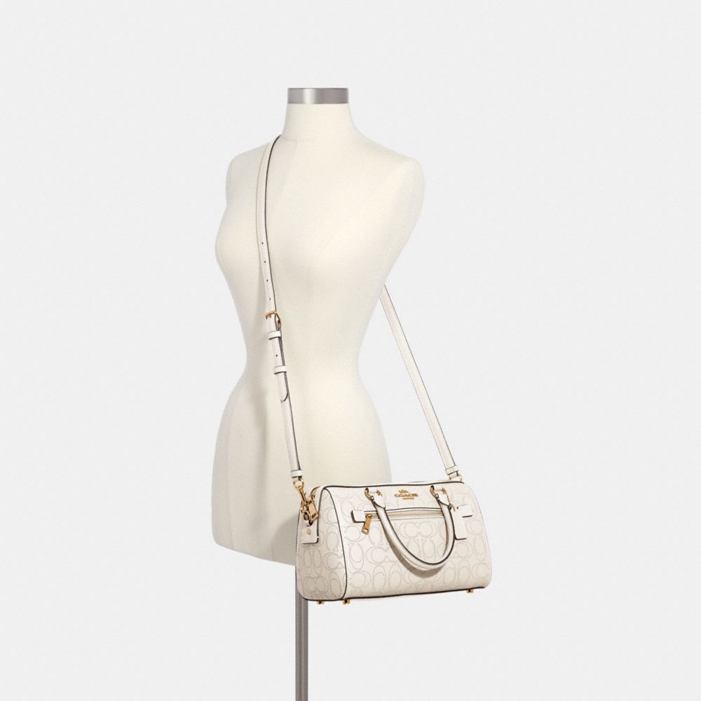 COACH®,Rowan Satchel Bag In Signature Leather,,Alternate View