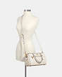 COACH®,ROWAN SATCHEL BAG IN SIGNATURE LEATHER,Leather,Medium,Gold/Chalk,Alternate View