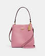 COACH®,SMALL TOWN BUCKET BAG,Pebbled Leather,Medium,Gold/Rose/Midnight,Front View