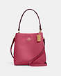 COACH®,SMALL TOWN BUCKET BAG,Pebbled Leather,Medium,Gold/Bright Violet,Front View