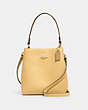 COACH®,SMALL TOWN BUCKET BAG,Pebbled Leather,Medium,Gold/Vanilla Cream/Light Saddle,Front View