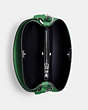 COACH®,SMALL TOWN BUCKET BAG,Pebbled Leather,Medium,Silver/Shamrock Midnight,Inside View,Top View