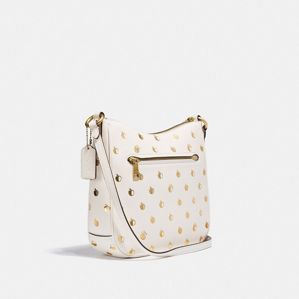 COACH®,Chaise Crossbody Bag With Apple Print,,Angle View