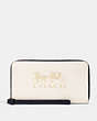 COACH®,LARGE PHONE WALLET IN COLORBLOCK,Leather,Gold/Chalk Multi,Front View