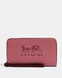COACH®,LARGE PHONE WALLET IN COLORBLOCK,Leather,Gold/Rose Multi,Front View