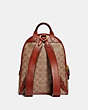 COACH®,CARRIE BACKPACK 23 IN SIGNATURE CANVAS,Signature Coated Canvas/Smooth Leather,Medium,Brass/Tan/Rust,Back View