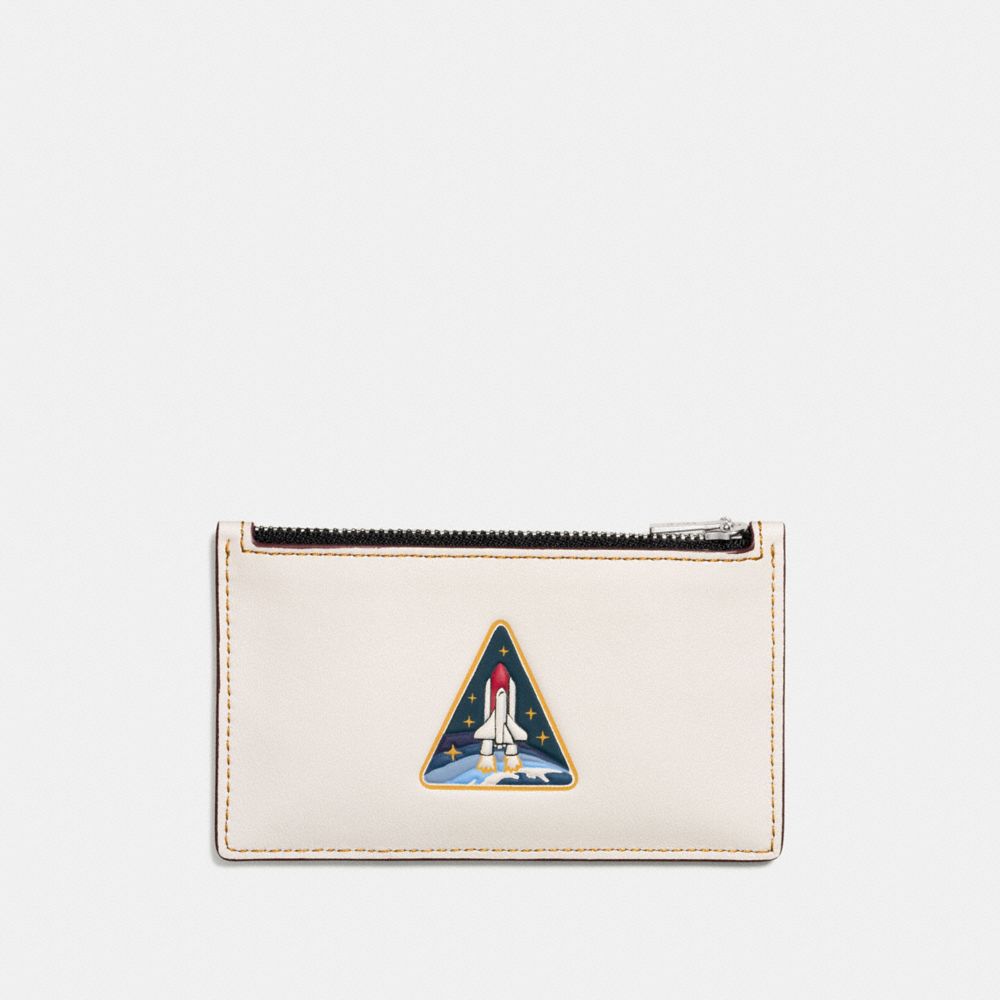 Zip Card Case With Rocket Earth