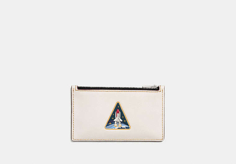 Zip Card Case With Rocket Earth