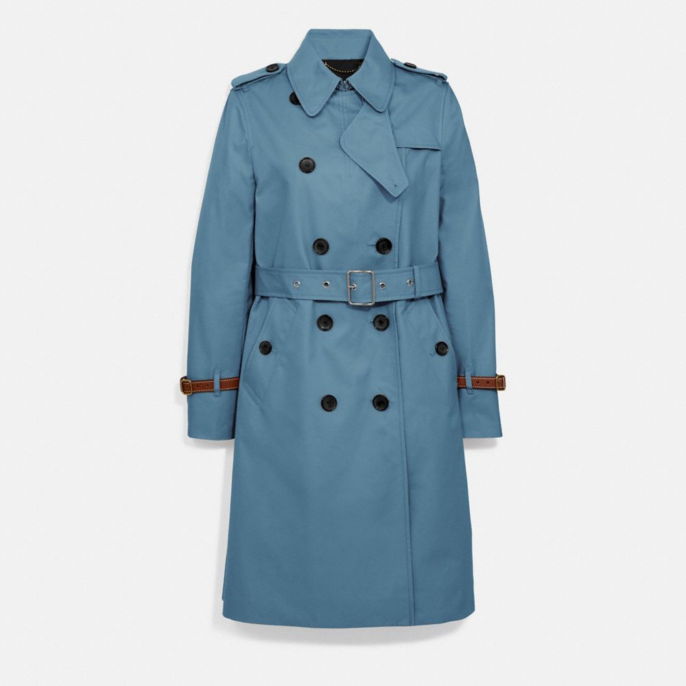 COACH®,TRENCH COAT,CHAMBRAY,Front View