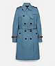COACH®,TRENCH-COAT,coton,CHAMBRAY,Front View