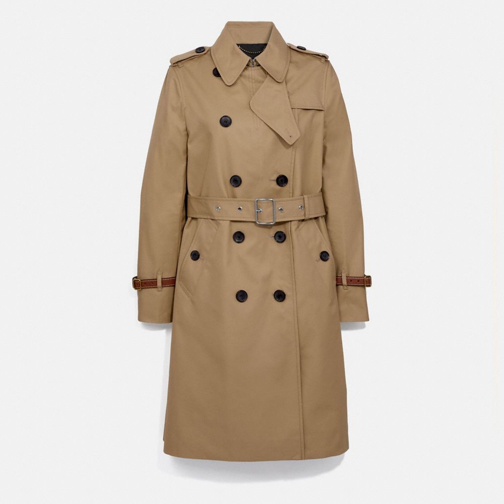 Coach black trench coat best sale