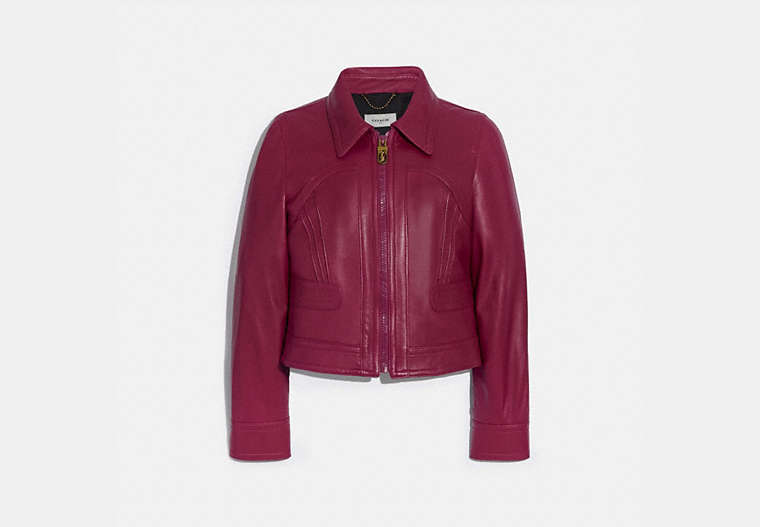 Cropped Leather Blouson