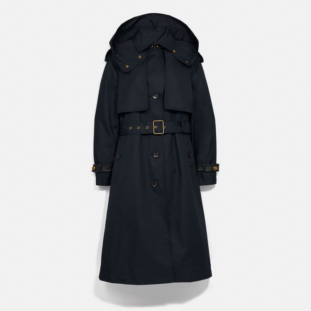 Hooded trench coat online