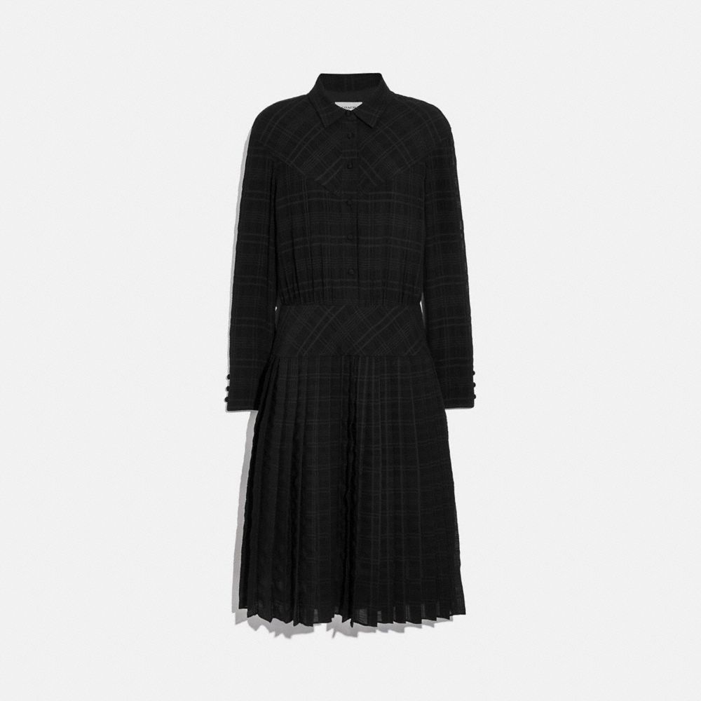 COACH OUTLET® | Plaid Pleated Shirt Dress