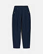 COACH®,PLEATED TROUSERS,cotton,NAVY,Front View