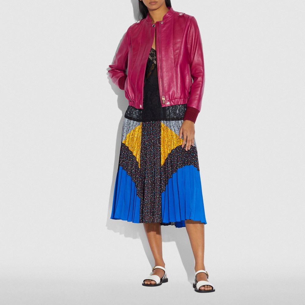 Satin Leather Blouson