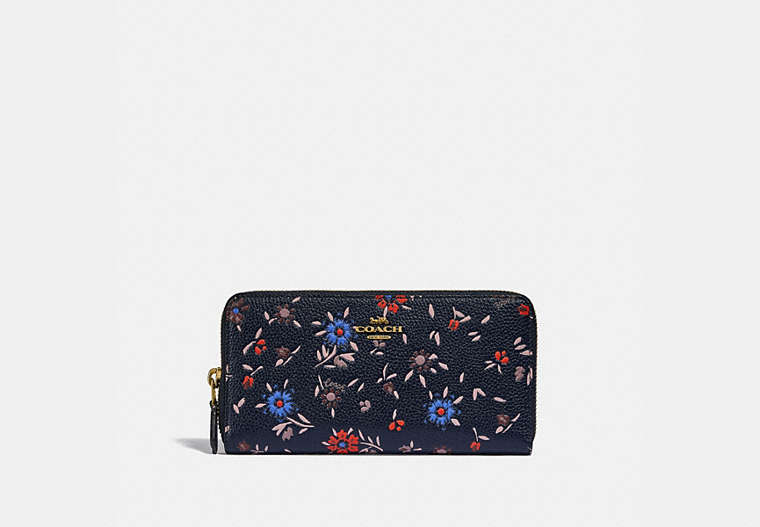 Accordion Zip Wallet With Wildflower Print