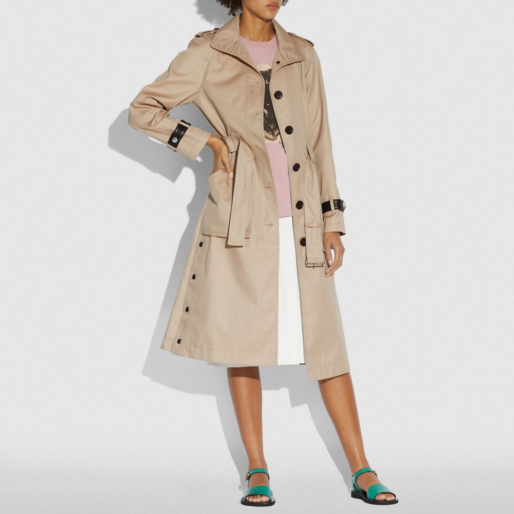 COACH®,Trench Coat With Side Snaps,,Scale View