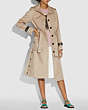 COACH®,TRENCH WITH SIDE SNAPS,Cotton/Synthetic,BONE,Scale View