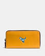 COACH®,ACCORDION WALLET WITH REXY,Leather,Goldenrod,Front View