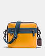 COACH®,DYLAN,Leather,Medium,Black Copper Finish/Goldenrod/Currant,Front View