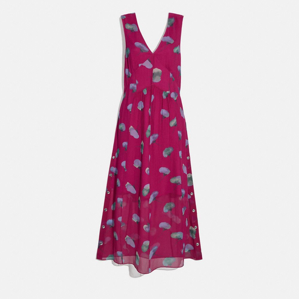 Robe sans manches fleurie à col en V