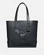 COACH®,GOTHAM TOTE WITH REXY,Leather,Large,Black Copper/Black,Front View