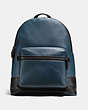 COACH®,LEAGUE BACKPACK,Glovetanned Pebble Leather,Large,JI/Dark Denim,Front View