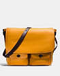 COACH®,MAIL SAC,Leather,Large,Light Antique Gold/Burnt Sienna/Dark Sienna,Front View