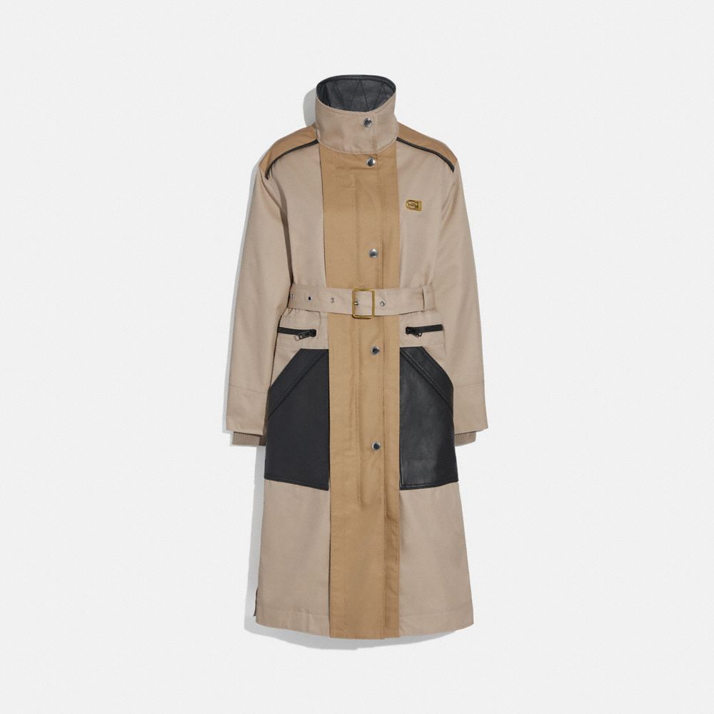 Coach raincoat cheap with signature lining