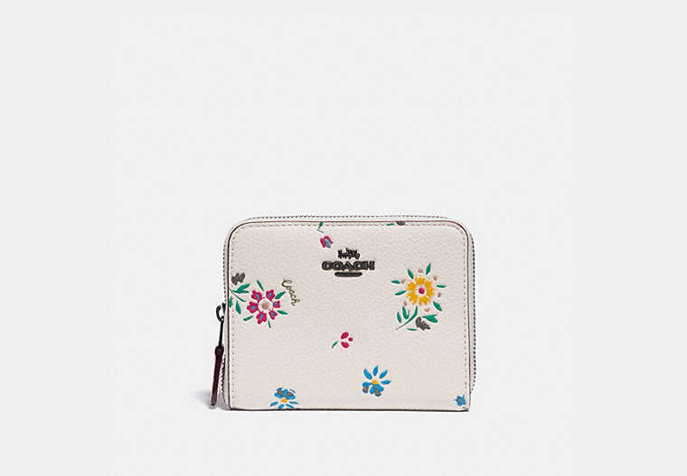 Small Zip Around Wallet With Wildflower Print