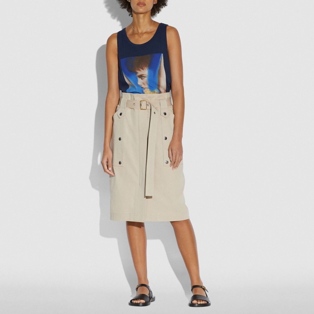 COACH®,Belted Safari Skirt,,Scale View