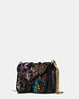 COACH®,COURIER CROSSBODY IN GLOVETANNED LEATHER WITH LEATHER SEQUINS,Leather,Small,Brass/Black Multi,Angle View
