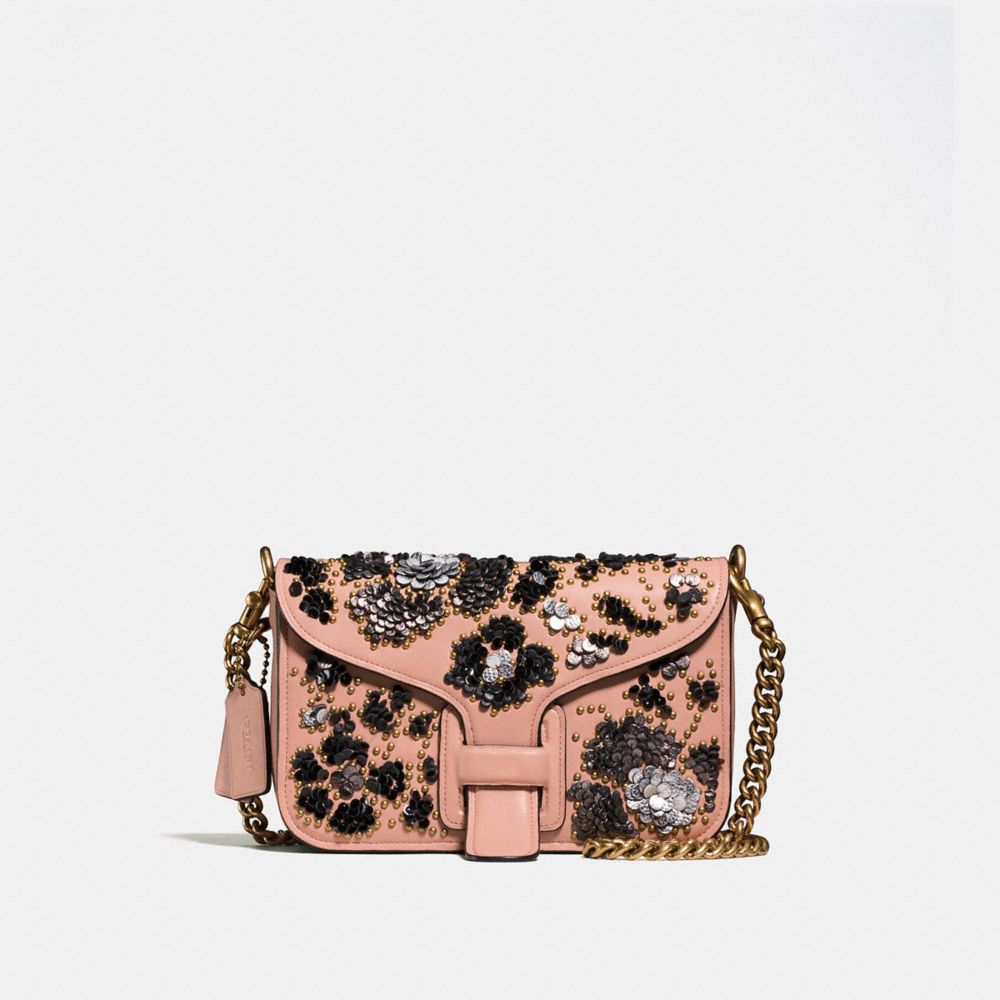 Courier Crossbody In Glovetanned Leather With Leather Sequins