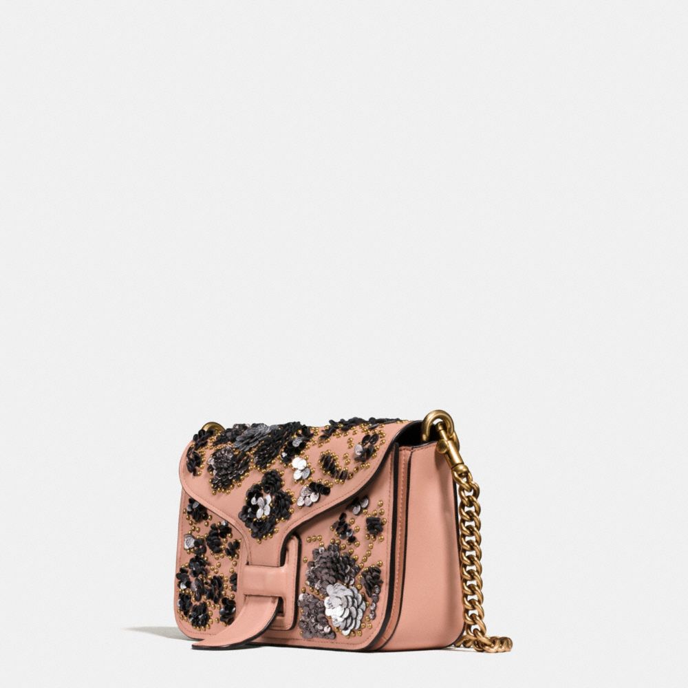 Courier Crossbody In Glovetanned Leather With Leather Sequins