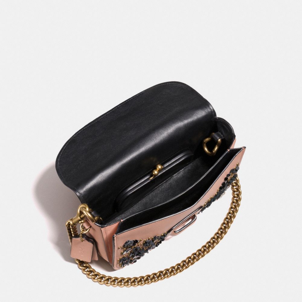 Courier Crossbody In Glovetanned Leather With Leather Sequins