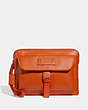 COACH®,RANGER POUCH,Leather,Gunmetal/Spice Orange,Front View