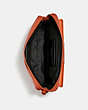 COACH®,RANGER POUCH,Leather,Gunmetal/Spice Orange,Inside View,Top View