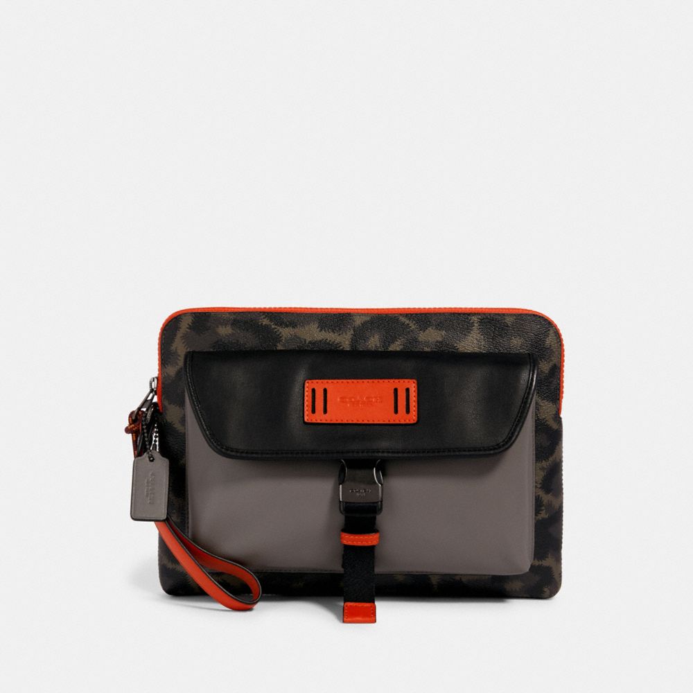 COACH Outlet Ranger Pouch With Animal Camo Script Print