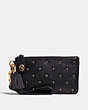 COACH®,TURNLOCK WRISTLET 21 IN GLOVETANNED LEATHER WITH WHIPSTITCH EYELET,Leather,Brass/Black,Front View