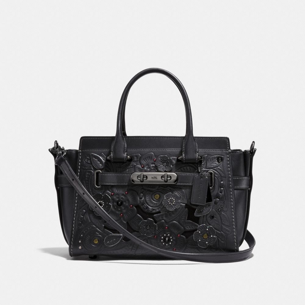 COACH®,Coach Swagger 27 With Tea Rose Tooling,,Front View