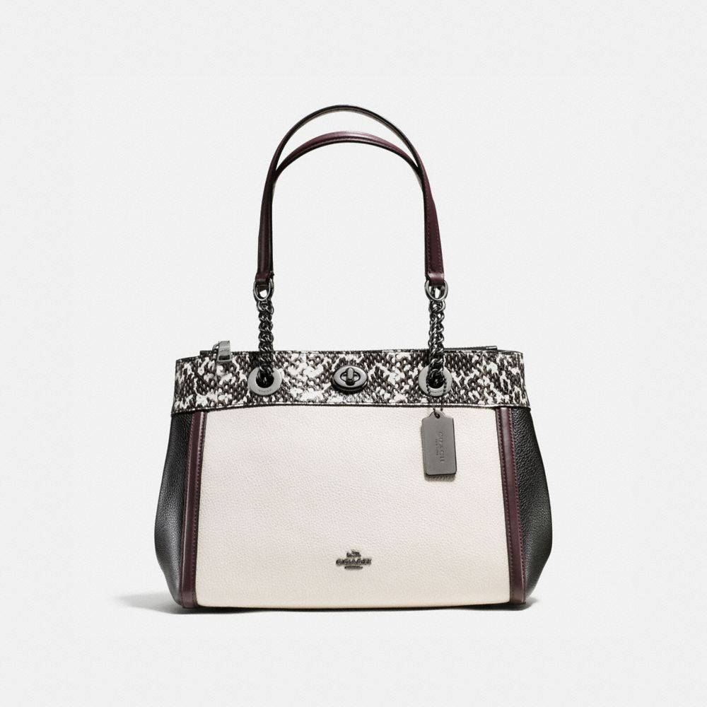 Coach edie turnlock grey online