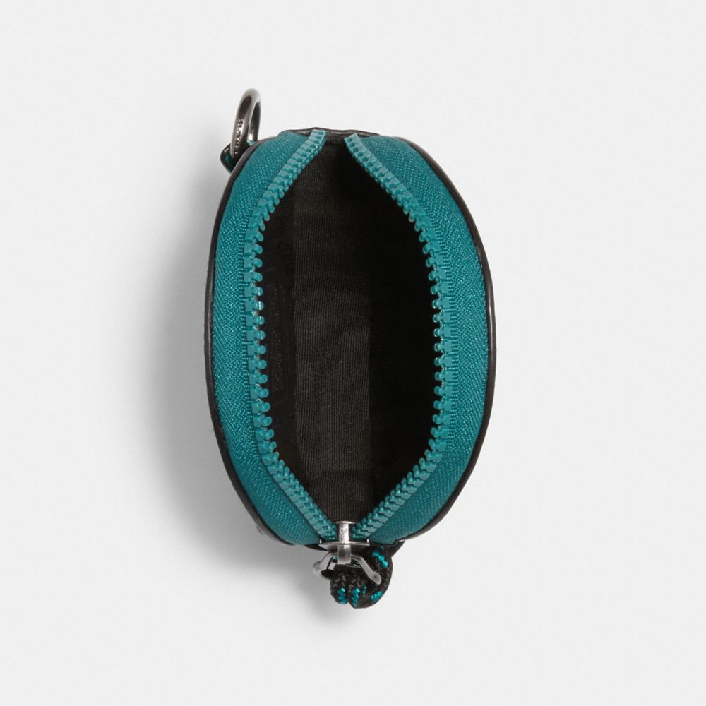 Pochette hybride ronde en toile signature avec motif Rexy par Guang Yu