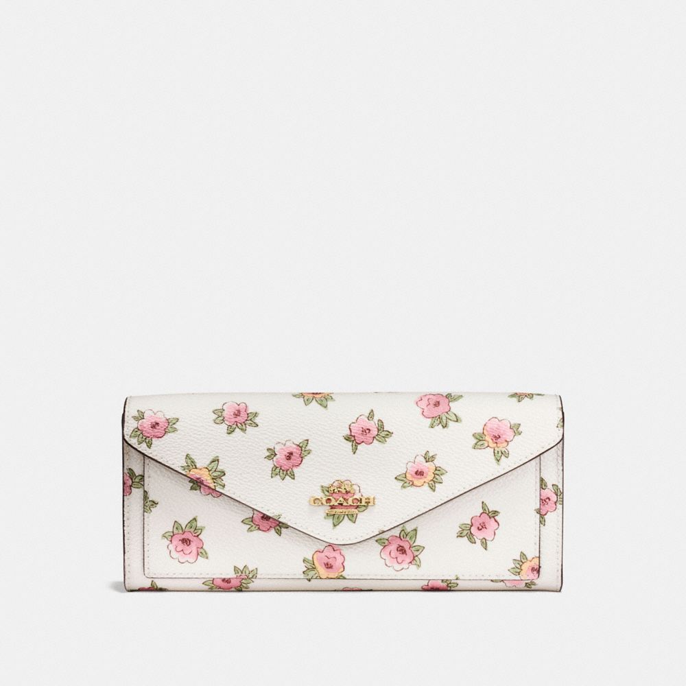 Soft Wallet With Flower Patch Print