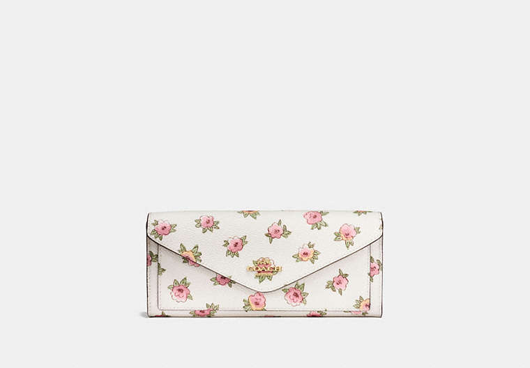Soft Wallet With Flower Patch Print