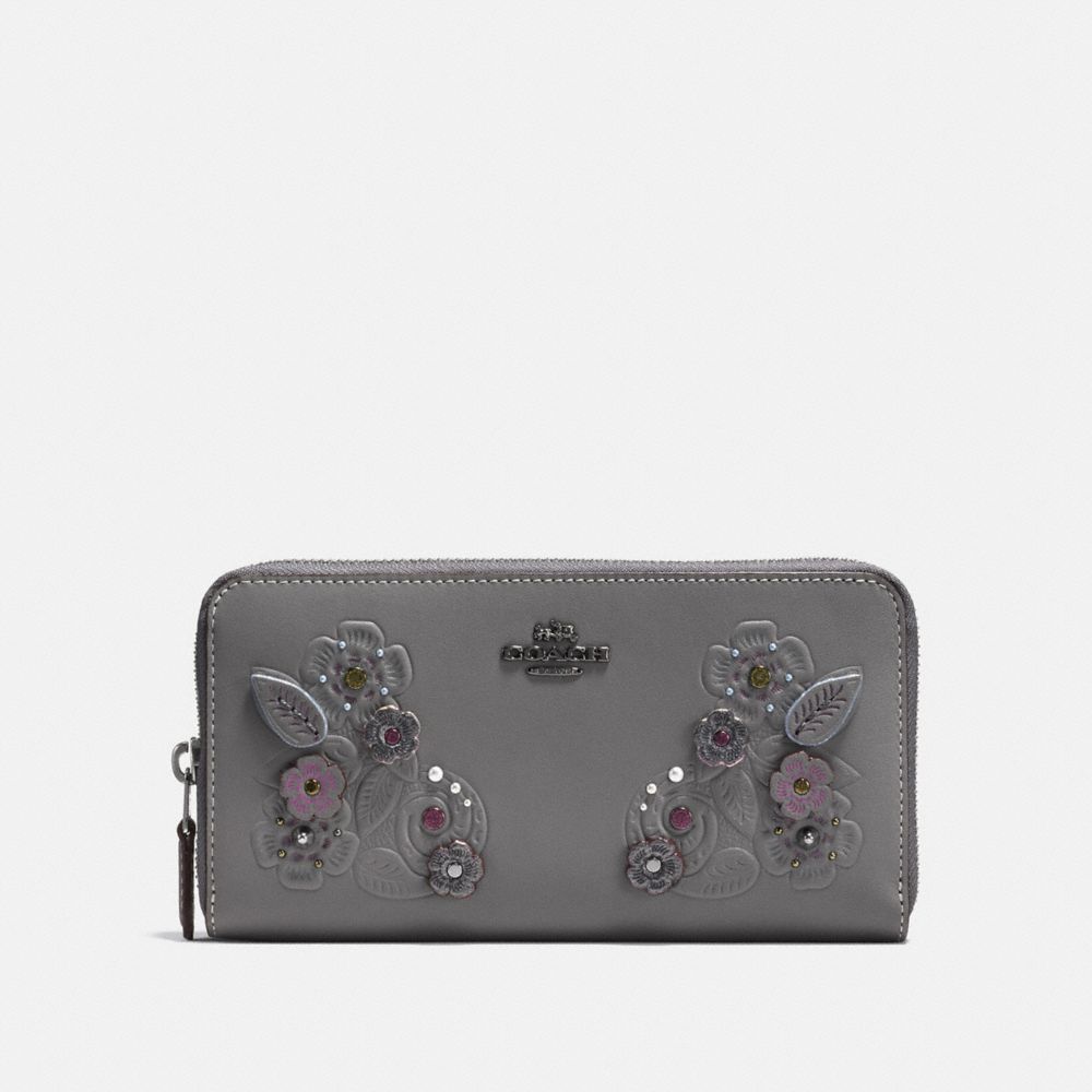 COACH®,Cuir,Bronze Foncé/Gris Chiné,Front View