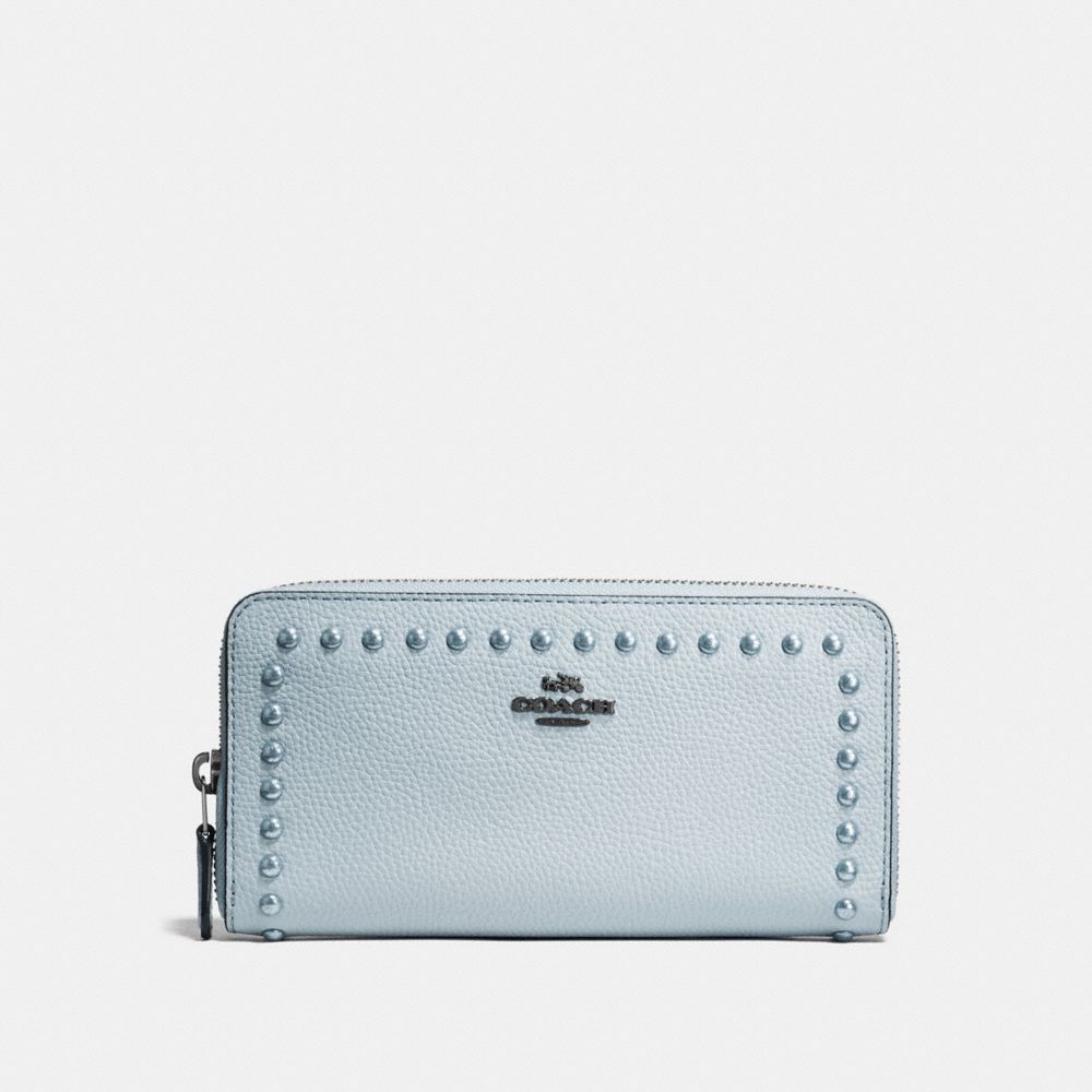 COACH® | Accordion Zip Wallet With Lacquer Rivets