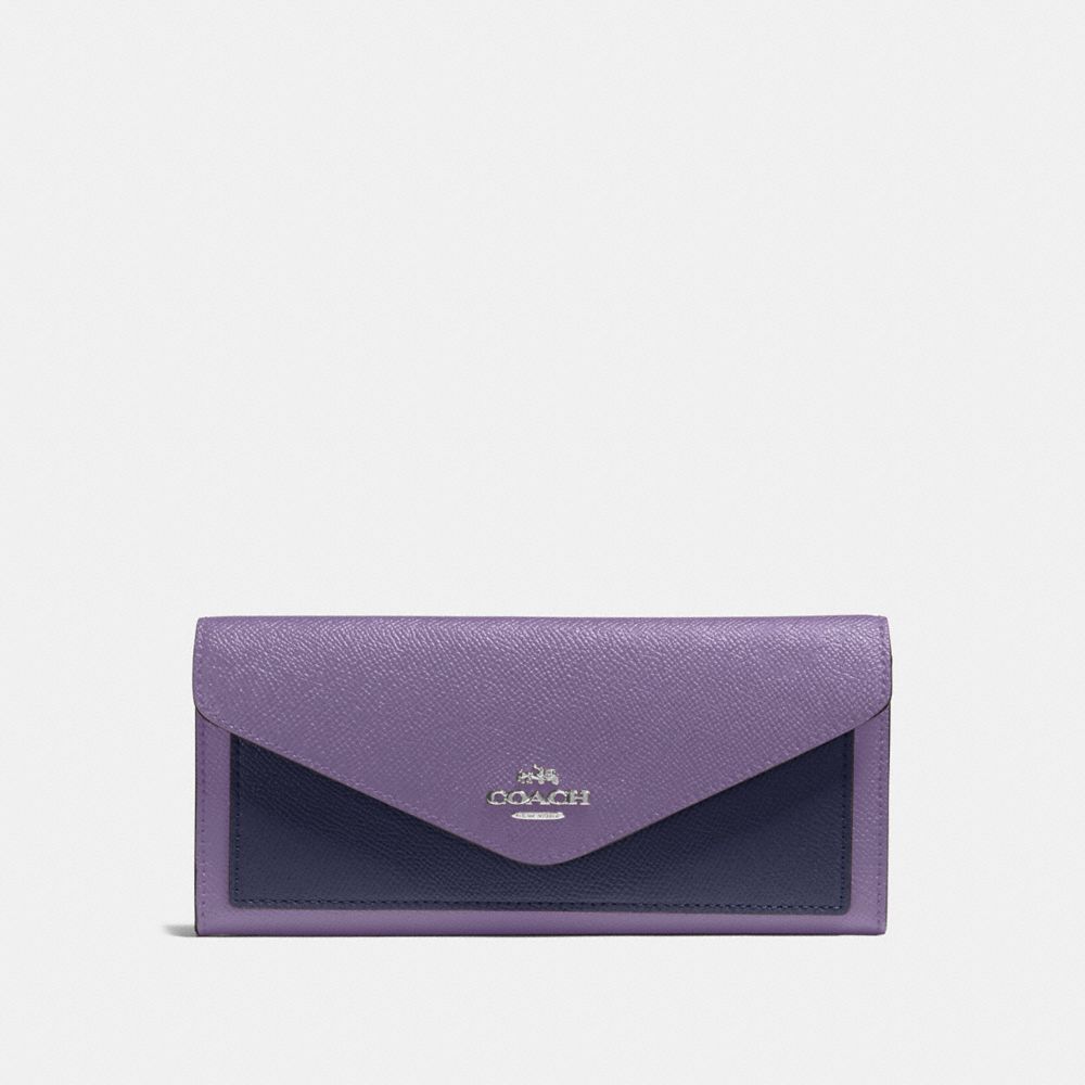 COACH®,Soft Wallet In Colorblock,,Front View