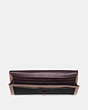 COACH®,SOFT WALLET IN COLORBLOCK,pusplitleather,Pewter/Black Multi,Inside View,Top View